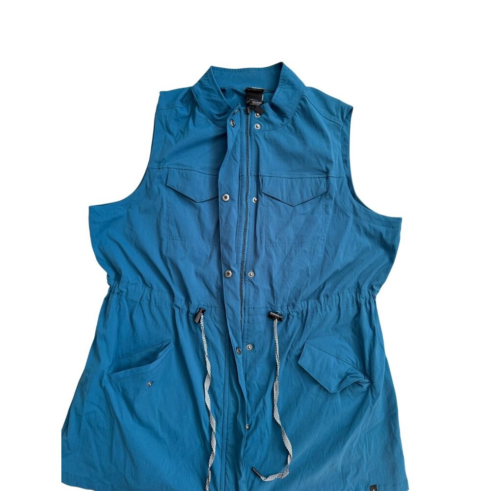 TORRID Teal Happy Camper Lined Drawstring Vest Si… - image 7